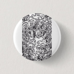 Jesus Christ and 12 Apostles 3 Cm Round Badge