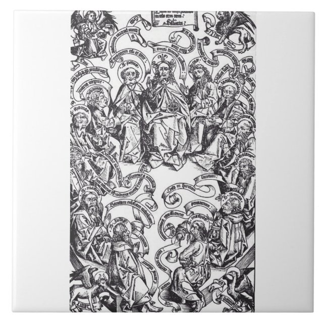 Jesus Christ and 12 Apostles Ceramic Tile (Front)