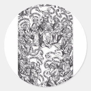 Jesus Christ and 12 Apostles Classic Round Sticker