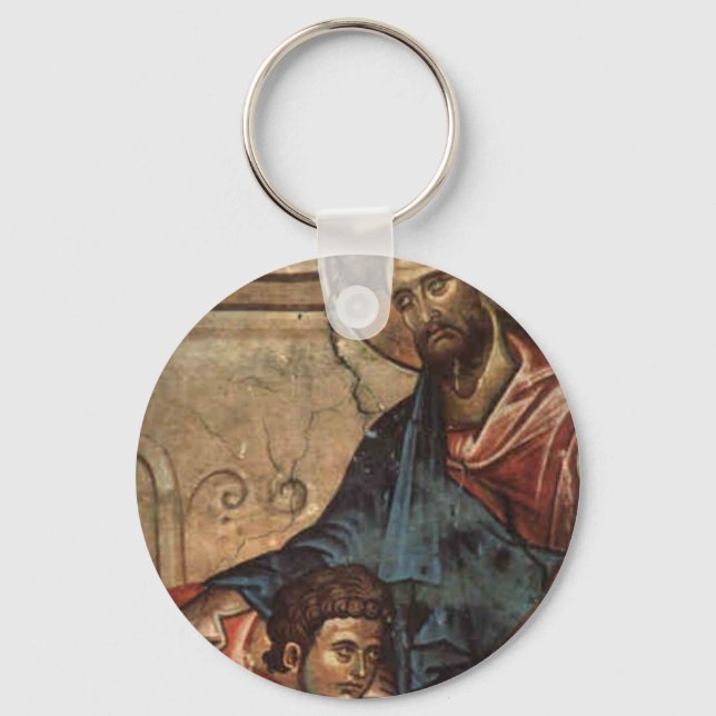 "Jesus Christ and St. John the Apostle". Key Ring (Front)