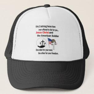 Jesus Christ and the American Soldier 2nd Version Trucker Hat