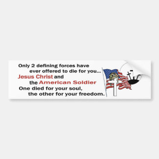 Jesus Christ and the American Soldier 3rd version Bumper Sticker