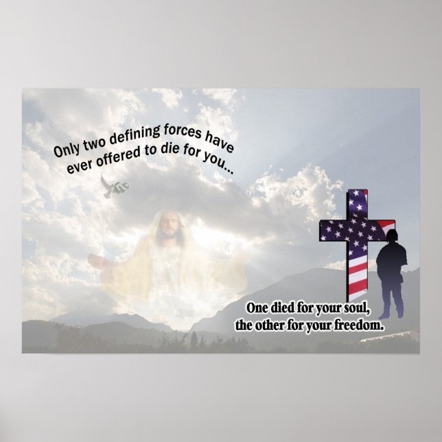 Jesus Christ and the American Soldier Poster (Front)