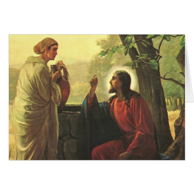 Jesus Christ and the Good Samaritan at the Well (Front Horizontal)