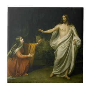 Jesus Christ Appearance bible Magdalene Resurrecti Ceramic Tile
