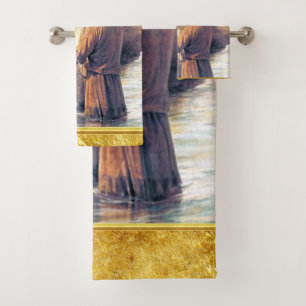 Jesus Christ Baptism image one Bath Towel Set