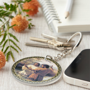 Jesus Christ Baptism image one Key Ring