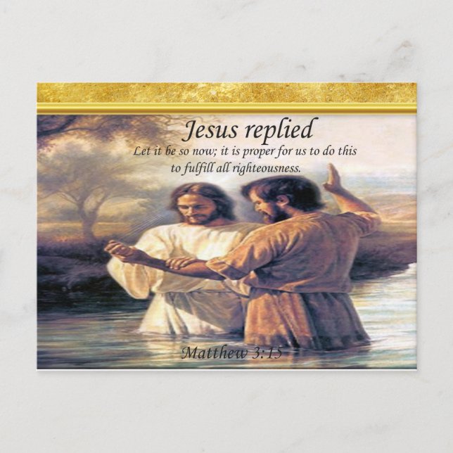 Jesus Christ Baptism image one Postcard (Front)