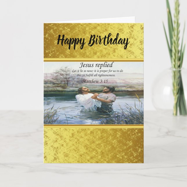 Jesus Christ Baptism image two Card (Front)