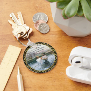 Jesus Christ Baptism image two Key Ring