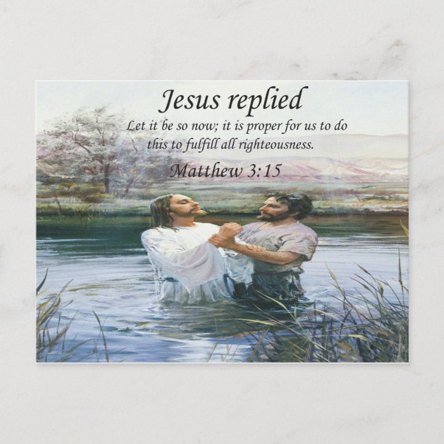 Jesus Christ Baptism image two Postcard (Front)