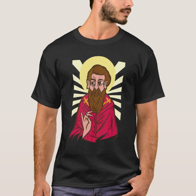 Jesus Christ Bible Saint Base Religion T-Shirt (Front)