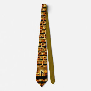 Jesus Christ Blessed Virgin Mary Dove Calvery Tie