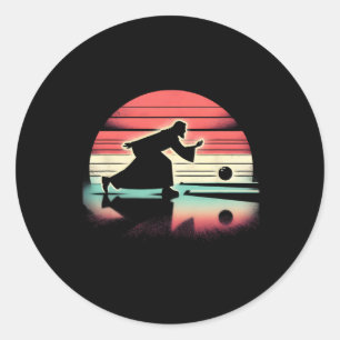 Jesus Christ Bowler - Funny Christian Religious Bo Classic Round Sticker