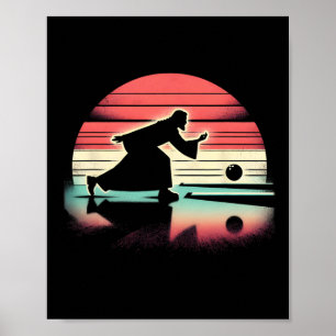 Jesus Christ Bowler - Funny Christian Religious Bo Poster