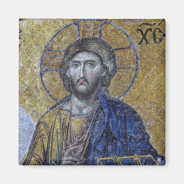 Jesus Christ Byzantine Orthodox Christian Icon Magnet (Front)