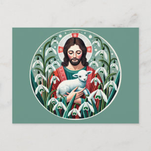Jesus Christ Christian Easter Spring               Postcard