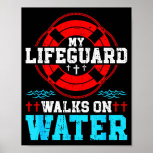 Jesus Christ Christian My Walks On Water  Poster