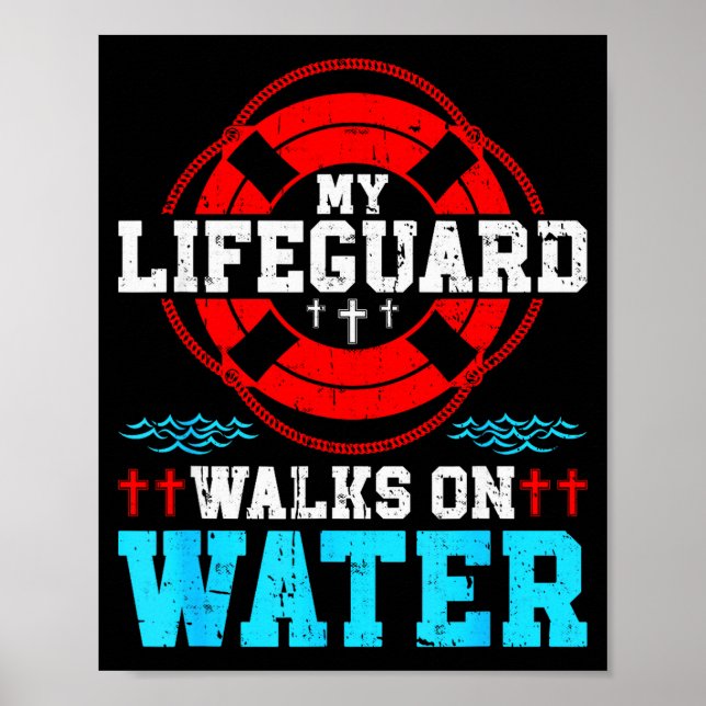 Jesus Christ Christian My Walks On Water  Poster (Front)
