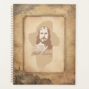 Jesus Christ. Christian Preacher Old Fashioned Planner