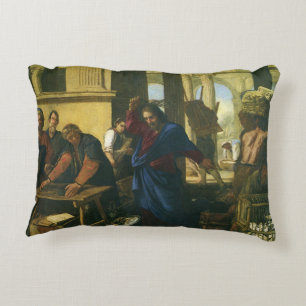 Jesus Christ Cleansing of the Temple Decorative Cushion