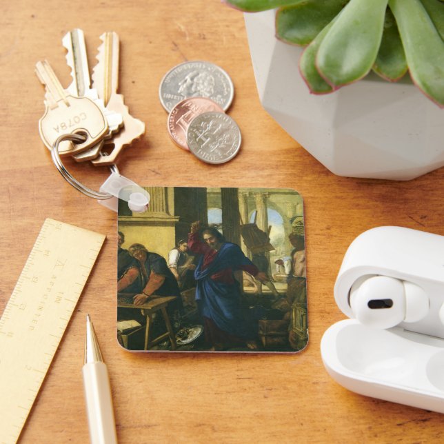 Jesus Christ Cleansing of the Temple Key Ring (Desk)