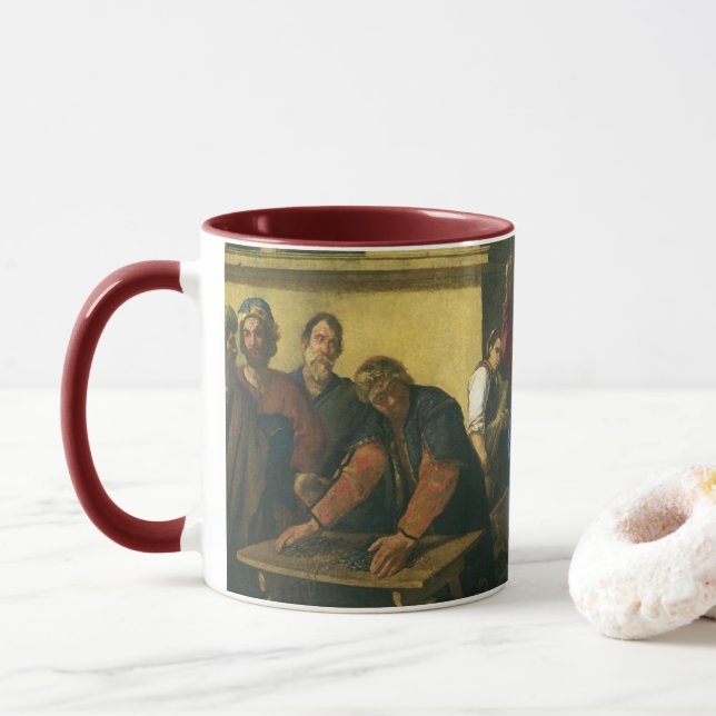 Jesus Christ Cleansing of the Temple Mug (With Donut)