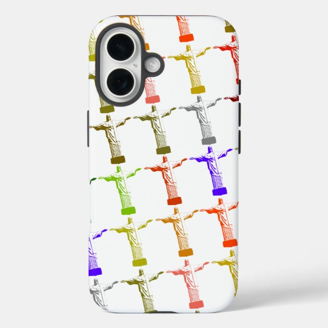 Jesus Christ colour pattern Case-Mate iPhone Case (Back)
