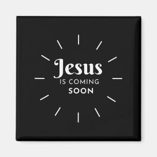 Jesus Christ Coming Soon - Christian Religious Bib Magnet