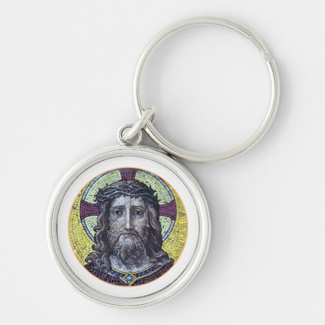 Jesus Christ & Compassion Art vintage Keychain (Front)