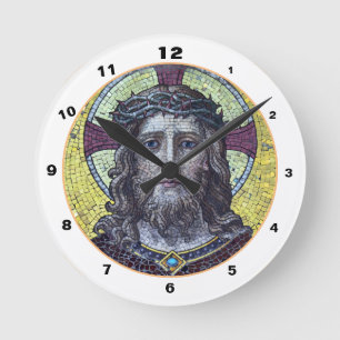 Jesus Christ & Compassion Art vintage Mosaic clock