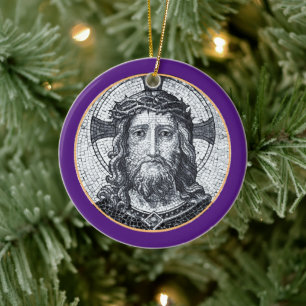Jesus Christ & Compassion Art vintage Ornament PUR