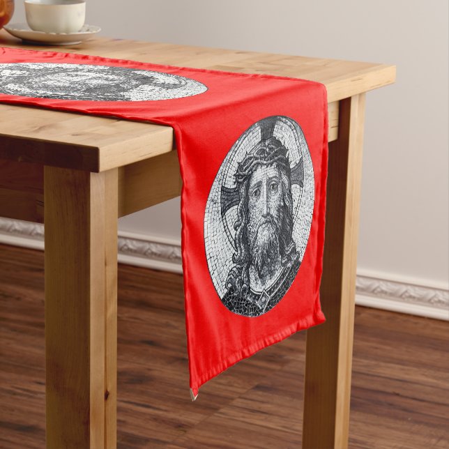 Jesus Christ & Compassion Art vintage Table runner (In Situ)