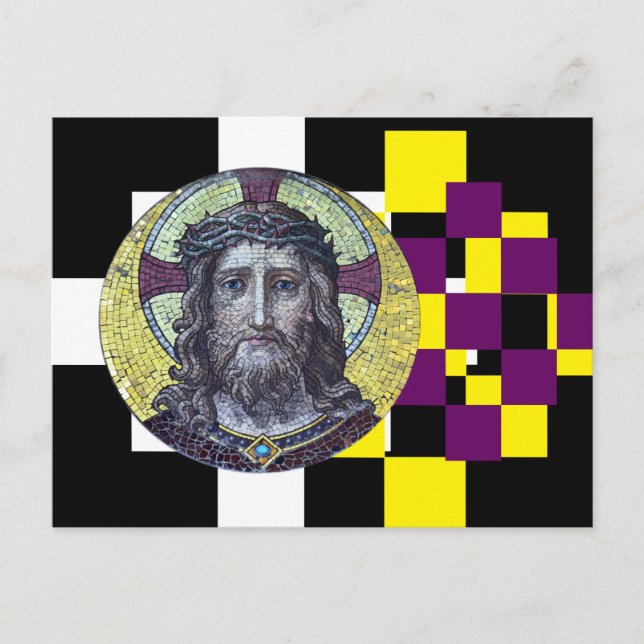 Jesus Christ & Compassion, modern art / postcard (Front)