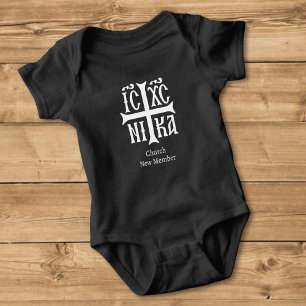 Jesus Christ Conquers Emblem Baby Bodysuit