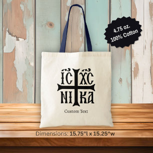 Jesus Christ Conquers Emblem Tote Bag