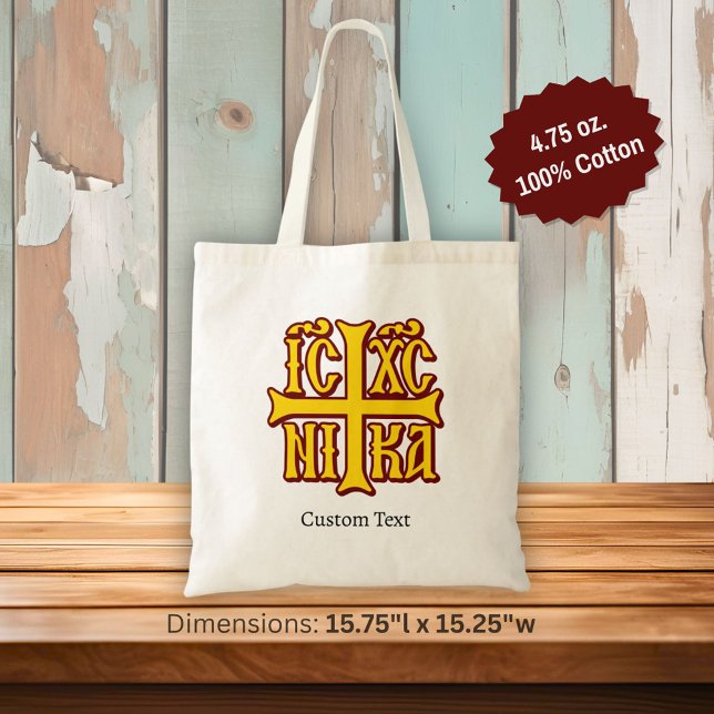 Jesus Christ Conquers Emblem Tote Bag (Creator Uploaded)