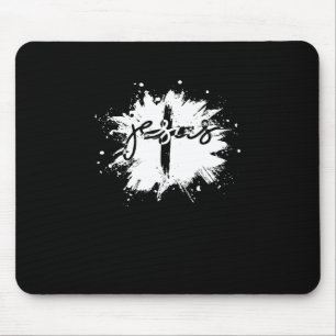 Jesus Christ Cross Crucifix Religion Christianity Mouse Pad
