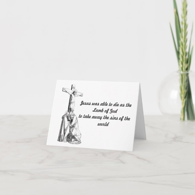  Jesus Christ Cross Lamb Of God Card (Front)