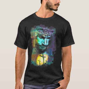 Jesus Christ Cross Religious Picture Christian Art T-Shirt