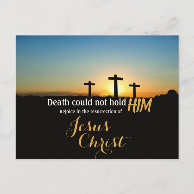 Jesus Christ Cross Resurrection Easter Postcard (Front)