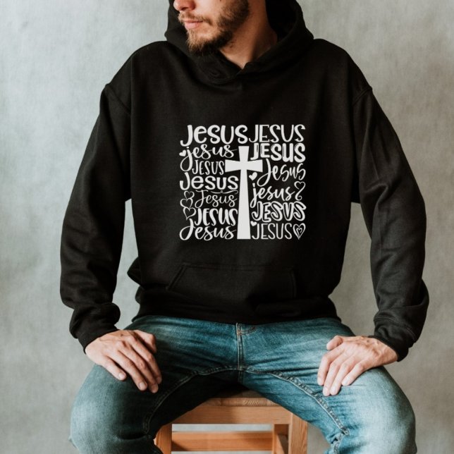 Jesus Christ Cross Typography Hoodie (Creator Uploaded)