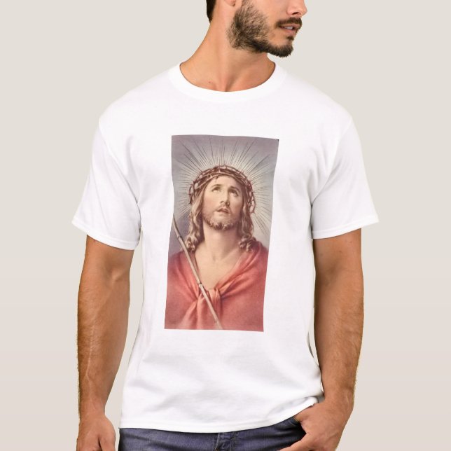 Jesus Christ Crown Him With Many Crowns T-Shirt (Front)