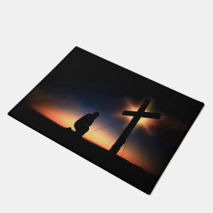 Jesus Christ Crucifixion Cross Doormat