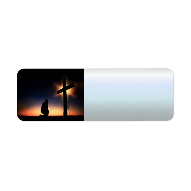 Jesus Christ Crucifixion Cross Return Address Label (Front)