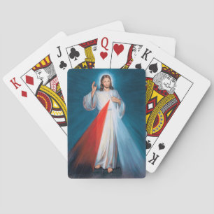 Jesus Christ Divine Mercy Sacred Heart of Jesus Playing Cards