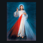 Jesus Christ Divine Mercy Sacred Heart of Jesus Poster<br><div class="desc">Jesus Christ Divine Mercy Sacred Heart of Jesus - art prints on various materials. A great gift idea to brighten up your home. Also buy this artwork on phone cases, apparel, mugs, pillows and more. Poster and Art Print on clothing and for your wall – various backgrounds – great print...</div>