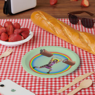 Jesus Christ doing the Clean and Jerk Paper Plate