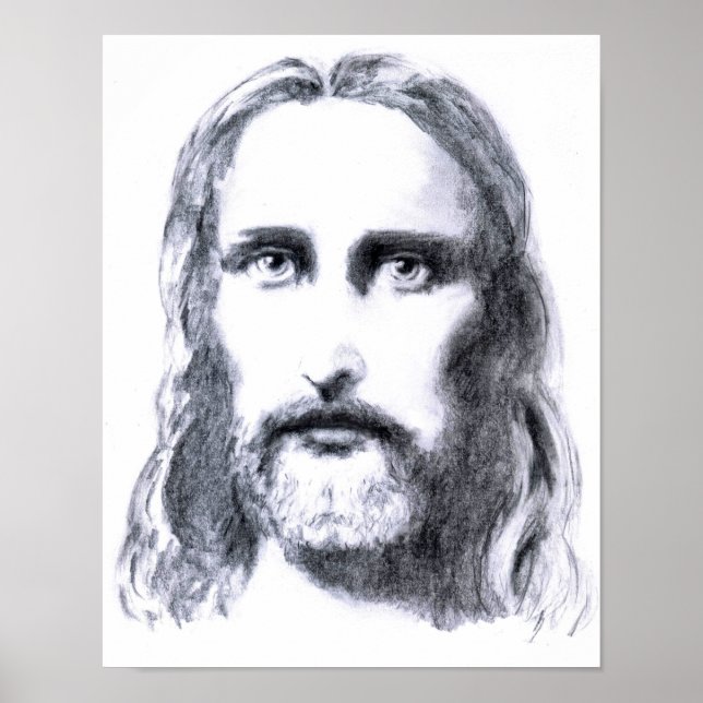 Jesus Christ Drawing Art Print (Front)