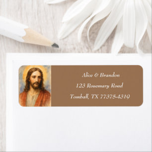 Jesus Christ Easter Religious Watercolor Return Address Label